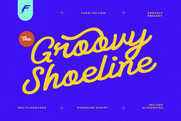 Groovy Shoeline - Monoline Script Font